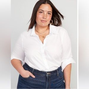 Old Navy Cotton Classic White Women’s Button Down